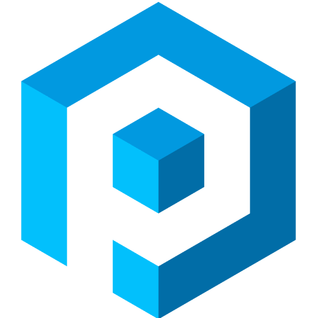 The symbol — P inside a hexagon